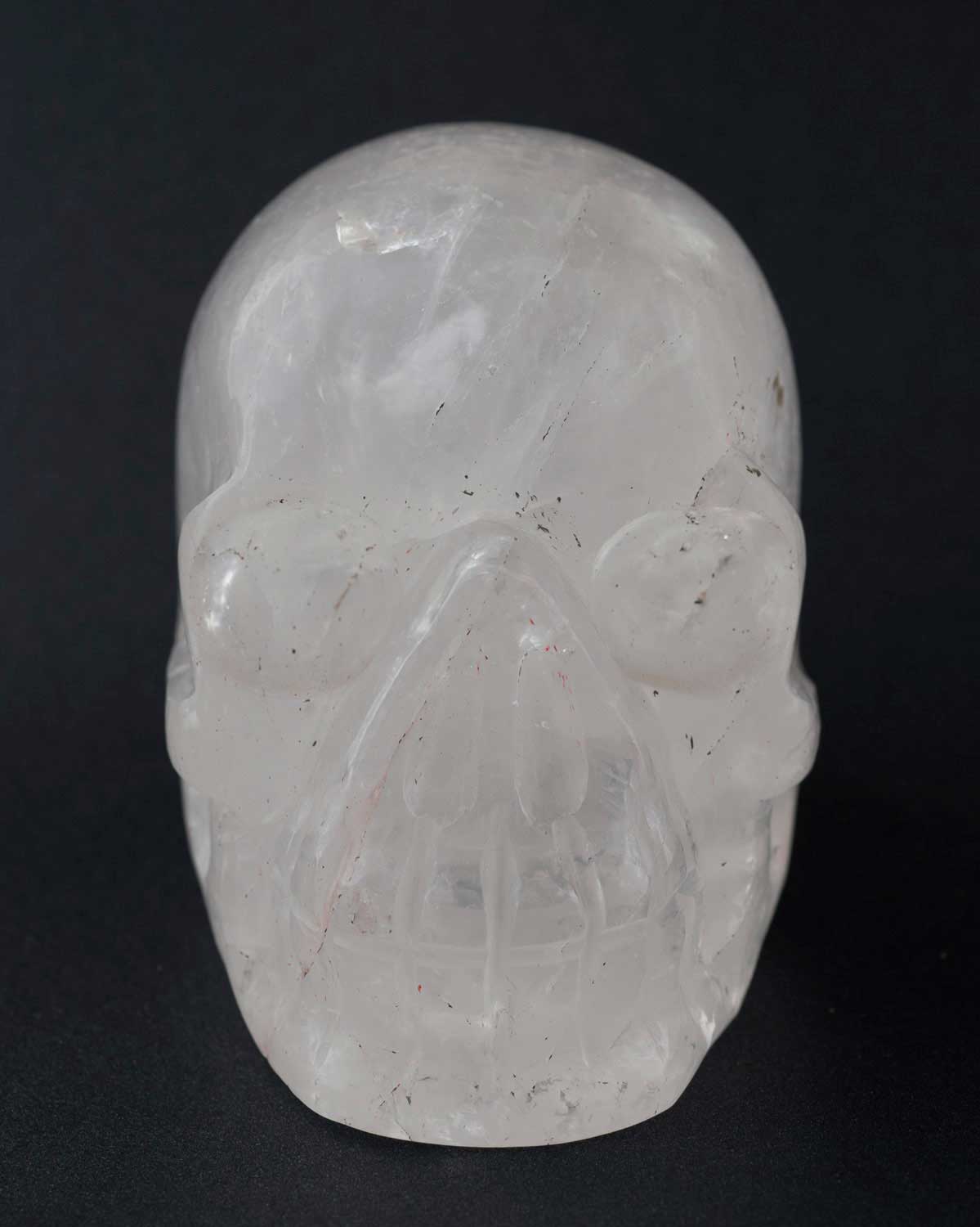 Grand Crâne De Cristal de Roche – Objet Rituel Chamanique Népalais
