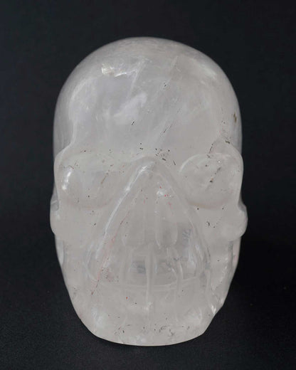 Grand Crâne De Cristal de Roche – Objet Rituel Chamanique Népalais