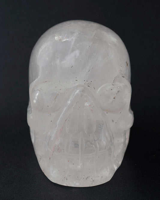 Grand Crâne De Cristal de Roche – Objet Rituel Chamanique Népalais