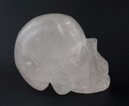 Grand Crâne De Cristal de Roche – Objet Rituel Chamanique Népalais