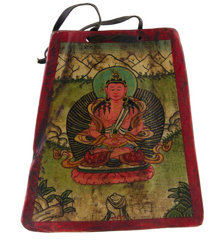 Thangka Bouddhiste Bouddha Aparimita – Artisanat Népalais En Os De Yak