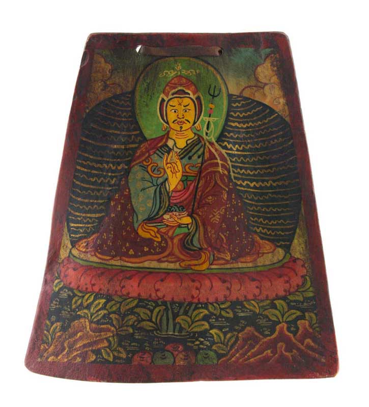 Thangka Bouddhiste Gourou Rinpoché – Artisanat Népalais En Os De Yak