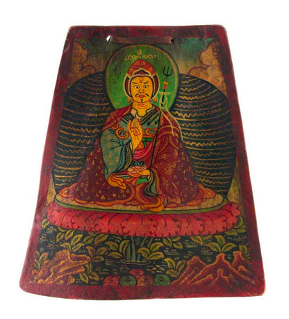 Thangka Bouddhiste Gourou Rinpoché – Artisanat Népalais En Os De Yak