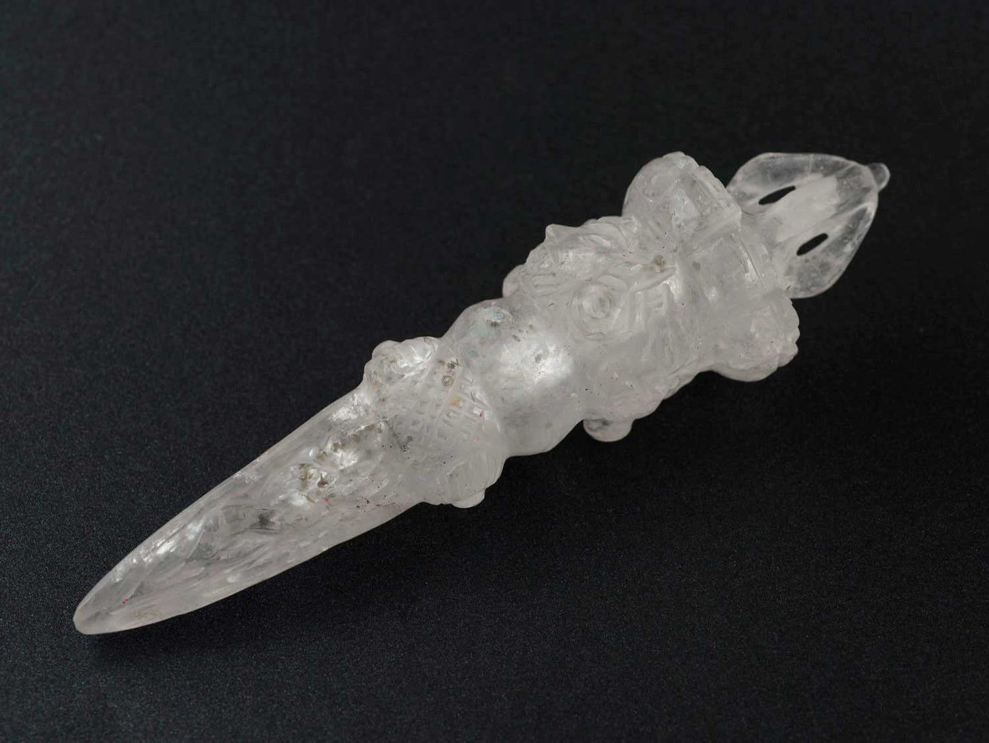 Grand Phurba En Cristal De Roche – Vajra Kila Tibétain Rituel