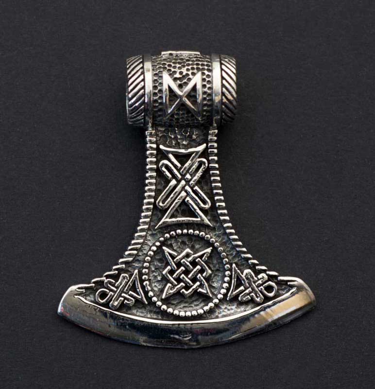 Pendentif Hache Viking en Argent Massif 925