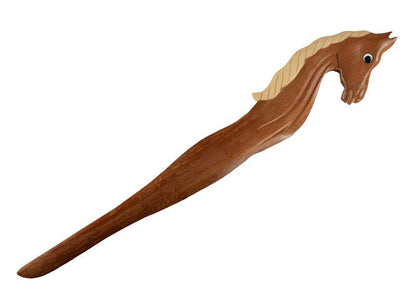 Coupe-Papier Buste De Cheval En Bois – Artisanat Fait Main
