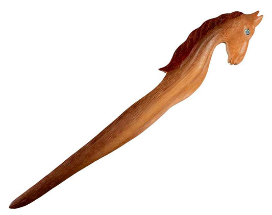 Coupe-Papier Buste De Cheval En Bois – Artisanat Fait Main