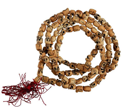 Collier Têtes de Mort Népalais 10mm – Mund Mala Bouddhiste 108 Perles