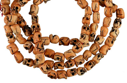 Collier Têtes de Mort Népalais 10mm – Mund Mala Bouddhiste 108 Perles