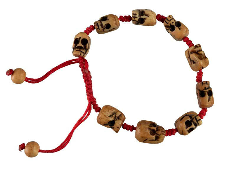 Bracelet Têtes de Mort en Os de Bovin – Bracelet Bouddhiste Artisanal du Népal
