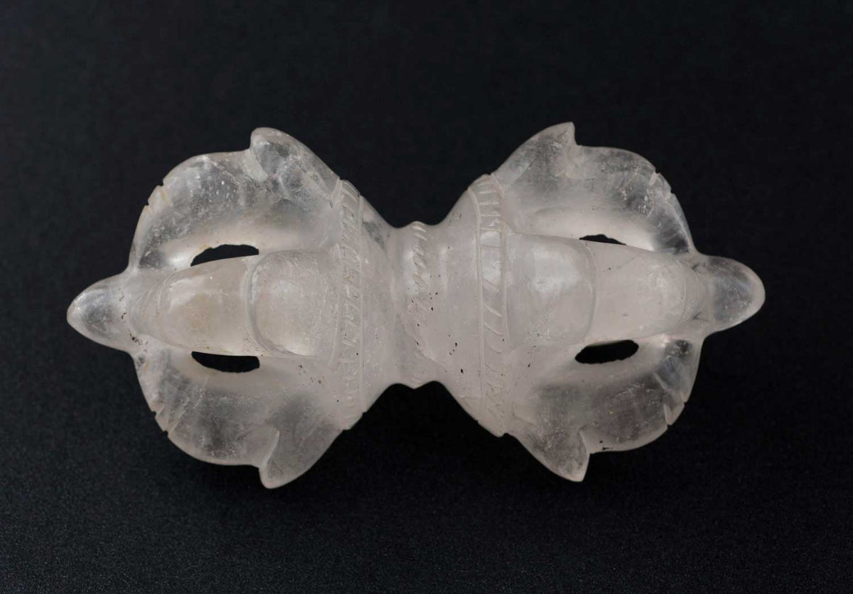 Vajra Dorje En Quartz Cristal De Roche – Symbole Bouddhiste Tibétain De L’Himalaya