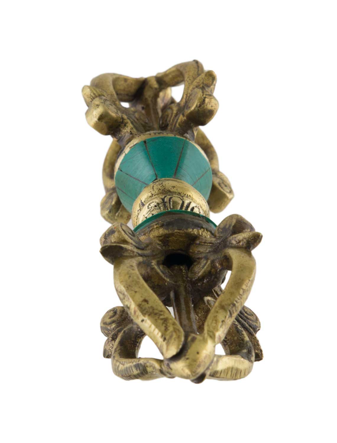 Dorje Vajra Tibétain À 4 Branches En Laiton – Objet Rituel Bouddhiste Du Népal