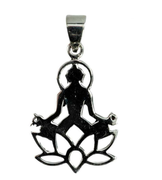 Pendentif Lotus en Argent 925 – Bijou Bouddhiste et Fleur de Lotus Yoga