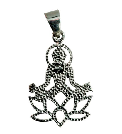 Pendentif Lotus en Argent 925 – Bijou Bouddhiste et Fleur de Lotus Yoga