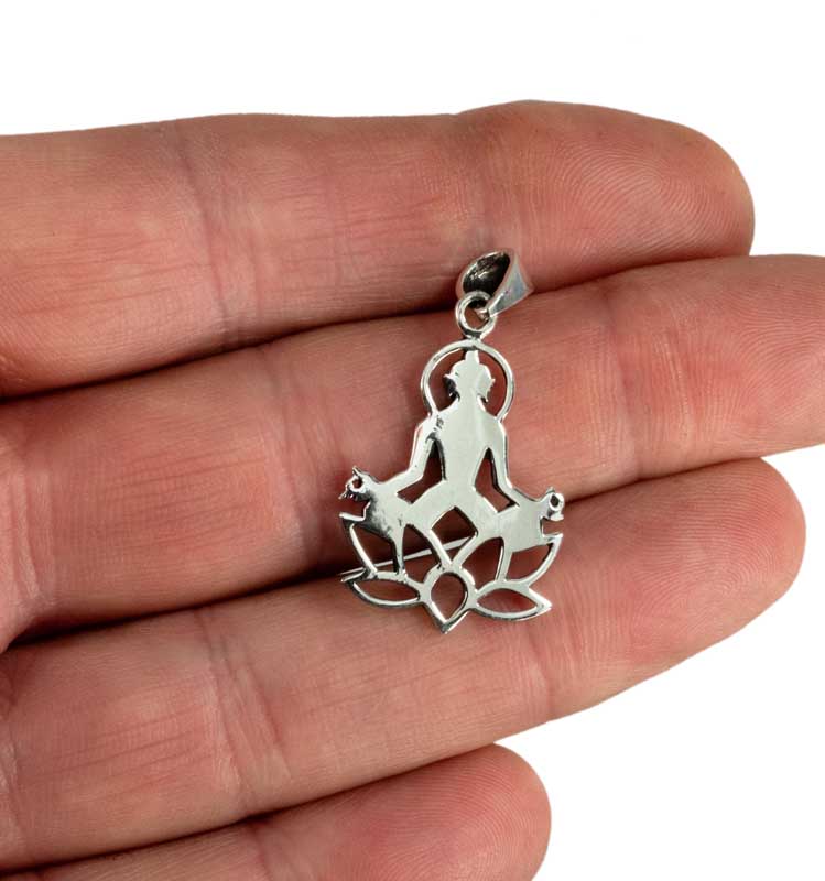 Pendentif Lotus en Argent 925 – Bijou Bouddhiste et Fleur de Lotus Yoga