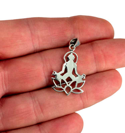Pendentif Lotus en Argent 925 – Bijou Bouddhiste et Fleur de Lotus Yoga