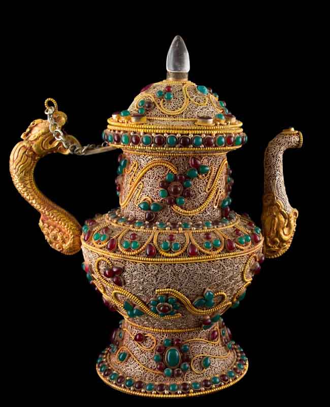 Bhumpa – Vase de Vie Tibétain en Cuivre et Laiton (Kalasha Rituel)