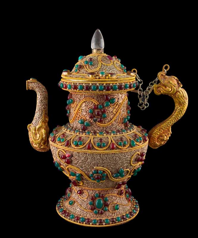 Bhumpa – Vase de Vie Tibétain en Cuivre et Laiton (Kalasha Rituel)