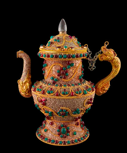 Bhumpa – Vase de Vie Tibétain en Cuivre et Laiton (Kalasha Rituel)