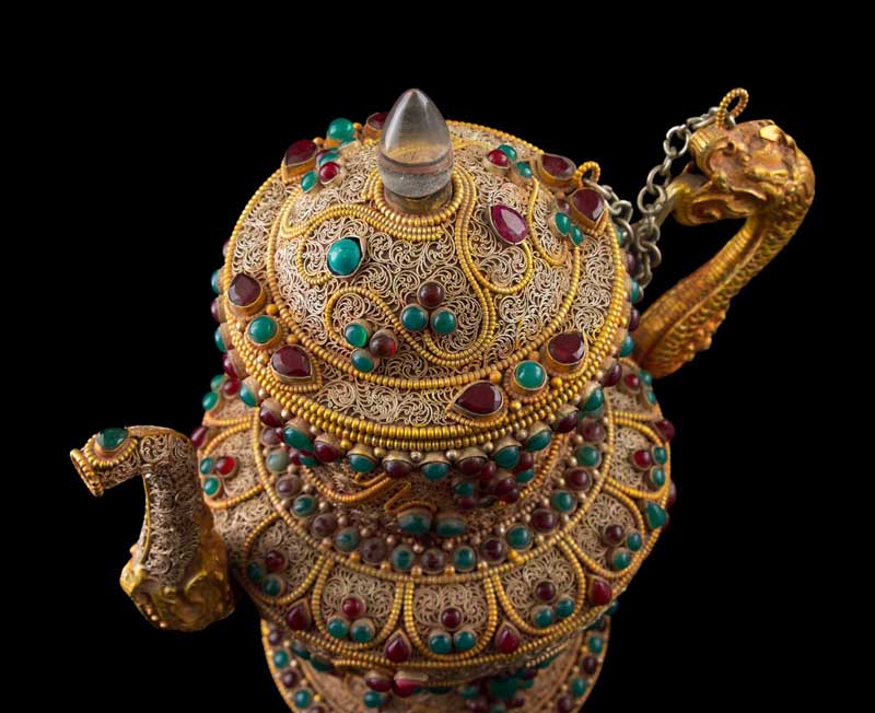Bhumpa – Vase de Vie Tibétain en Cuivre et Laiton (Kalasha Rituel)