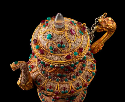Bhumpa – Vase de Vie Tibétain en Cuivre et Laiton (Kalasha Rituel)