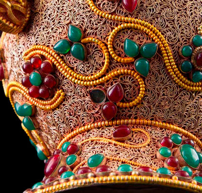 Bhumpa – Vase de Vie Tibétain en Cuivre et Laiton (Kalasha Rituel)