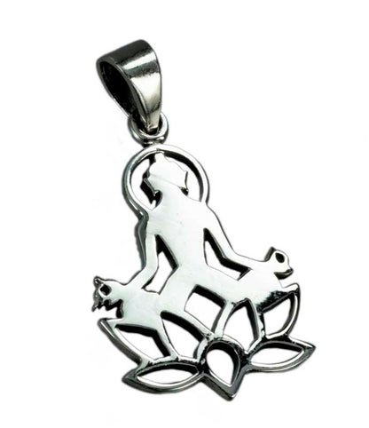 Pendentif Lotus en Argent 925 – Bijou Bouddhiste et Fleur de Lotus Yoga