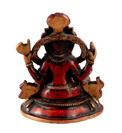 Statue Ganesh 16 cm En Résine – Figurine Dieu Hindou Artisanat Népalais