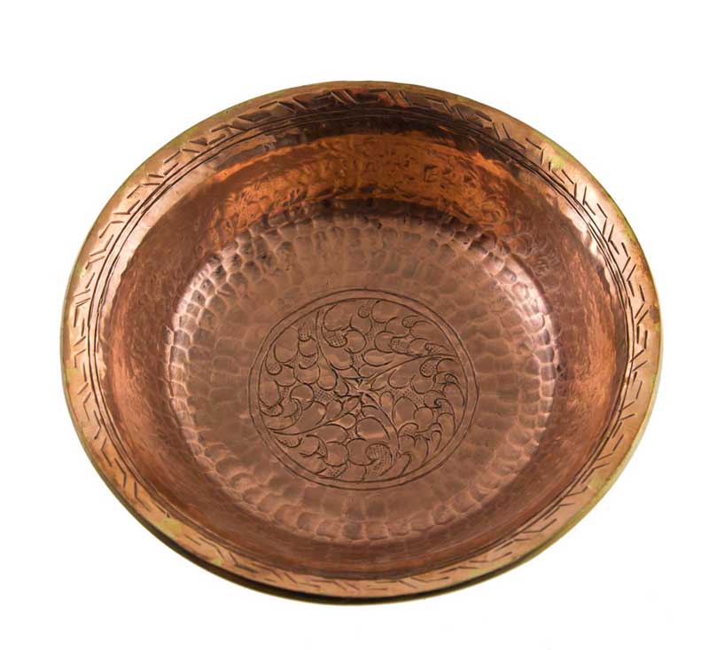Serkyem tibétain en cuivre – Calice et coupe d'offrandes bouddhistes qualité monastère