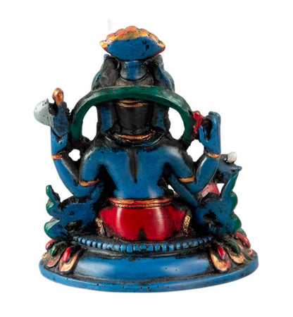 Statue Ganesh Bleu En Résine – Artisanat Népalais