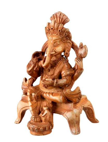 Statue Ganesh 13 cm En Résine – Figurine Artisanale Népal