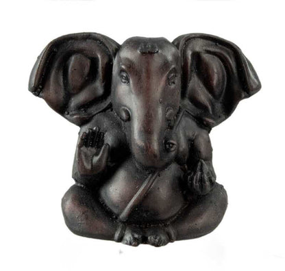 Statue Ganesh en Résine Bordeaux – Dieu Hindou à Tête d’Éléphant
