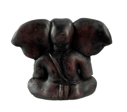 Statue Ganesh en Résine Bordeaux – Dieu Hindou à Tête d’Éléphant