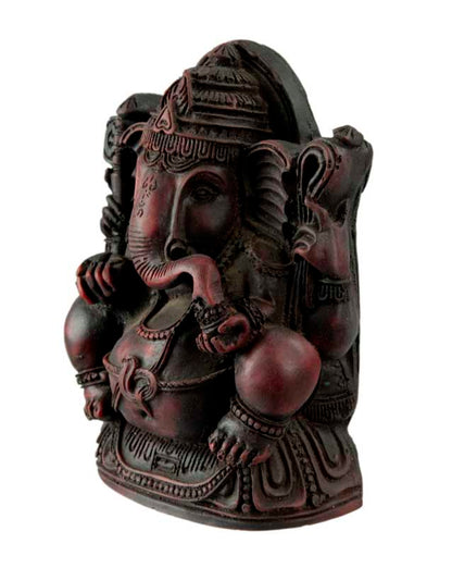 Statue Ganesh En Résine Bordeaux – Artisanat Népalais