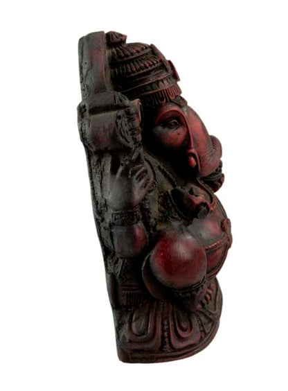 Statue Ganesh En Résine Bordeaux – Artisanat Népalais