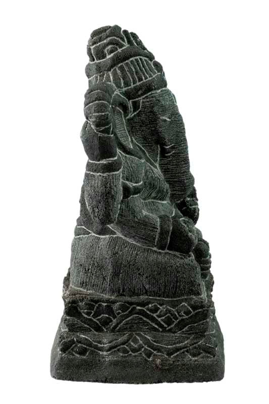 Statue Ganesh en Pierre de Lave – Sculpture Hindoue Artisanale d’Indonésie