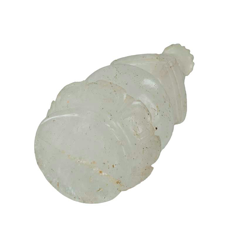 Stupa Tibétain En Cristal De Roche Quartz 10.9 cm – Statue Bouddhiste Du Népal