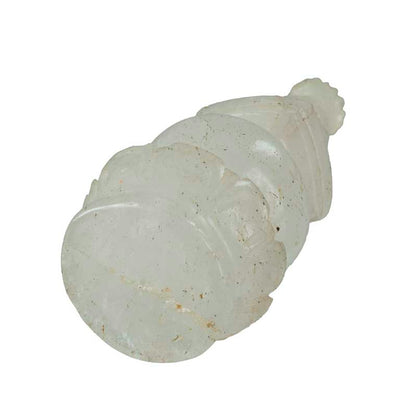 Stupa Tibétain En Cristal De Roche Quartz 10.9 cm – Statue Bouddhiste Du Népal