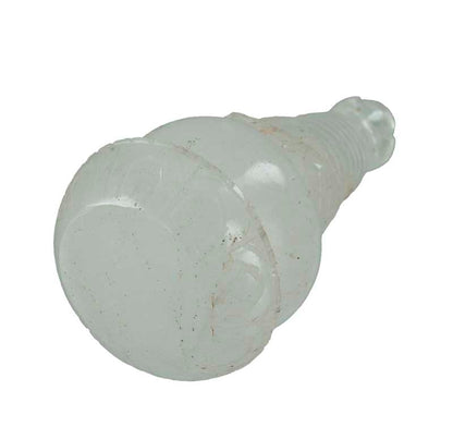 Stupa Bouddhiste Tibétain En Cristal De Roche Quartz – Sculpture Sacrée Du Népal