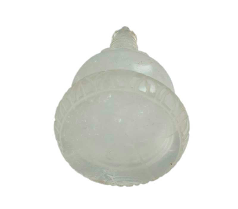 Stupa Boudhanath Bouddhiste Tibétain En Cristal De Roche Quartz – Sculpture Sacrée Du Népal
