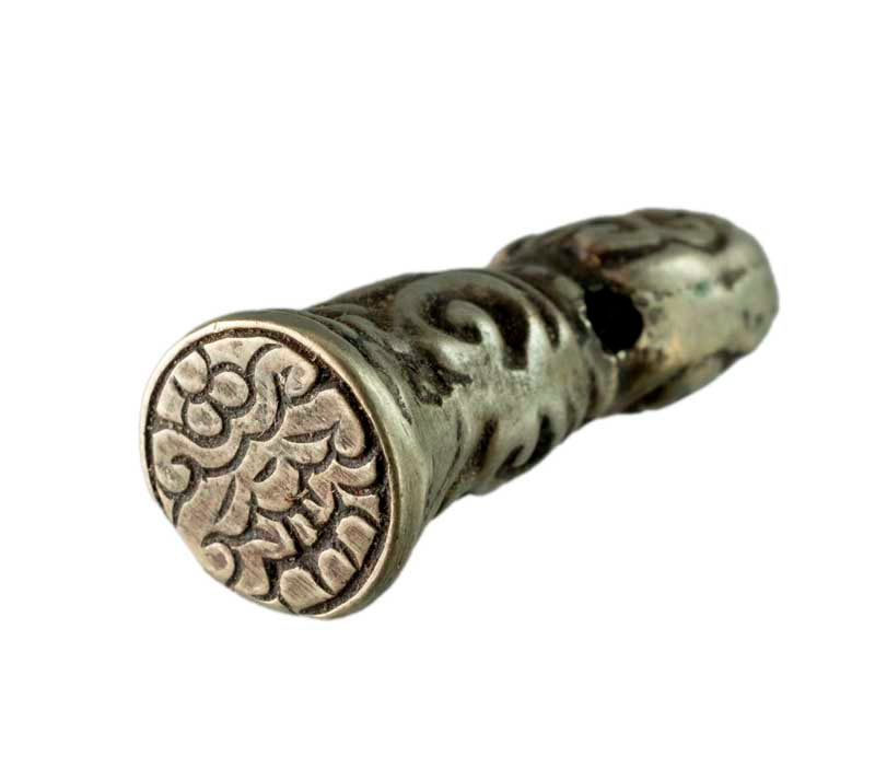 Sceau tibétain Lotus en bronze – Symbole de pureté et d'éveil spirituel