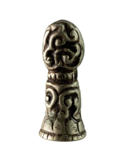 Sceau tibétain en bronze – Objet artisanal inspiré de la tradition bouddhiste