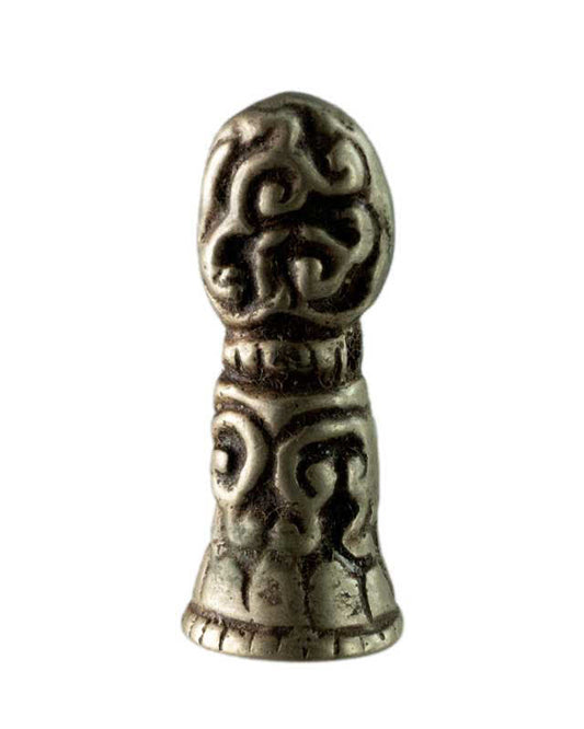 Sceau tibétain en bronze – Objet artisanal inspiré de la tradition bouddhiste