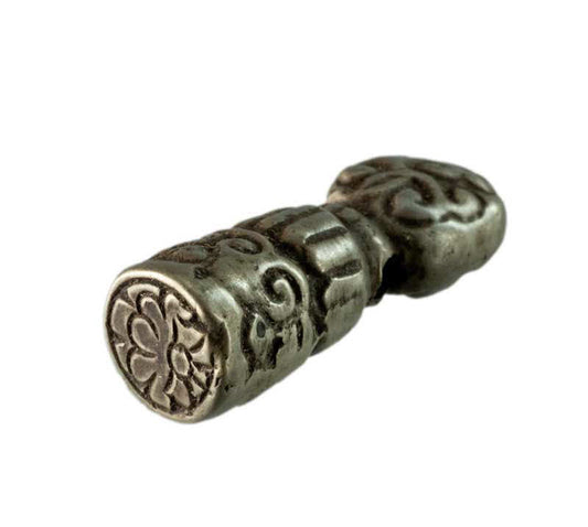 Sceau tibétain fleur de lotus en bronze – Symbole d'éveil et de pureté
