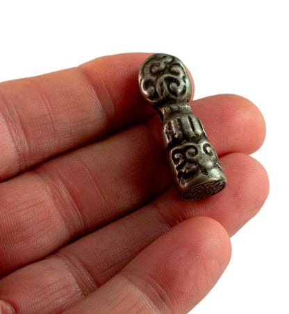 Sceau tibétain fleur de lotus en bronze – Symbole d'éveil et de pureté