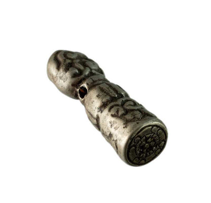 Sceau tibétain en bronze – Objet artisanal inspiré de la tradition bouddhiste