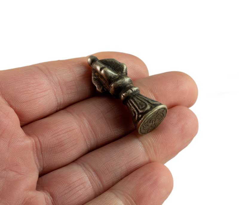 Sceau tibétain Poissons d'Or en bronze – Symbole de bonheur et de prospérité