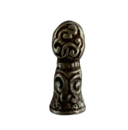 Sceau tibétain Vase de Longue Vie en bronze – Symbole de longévité et d'abondance