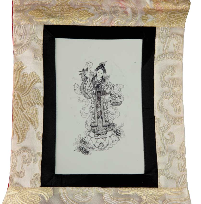 Thangka Miniature Guanyin – Art Spirituel Du Népal