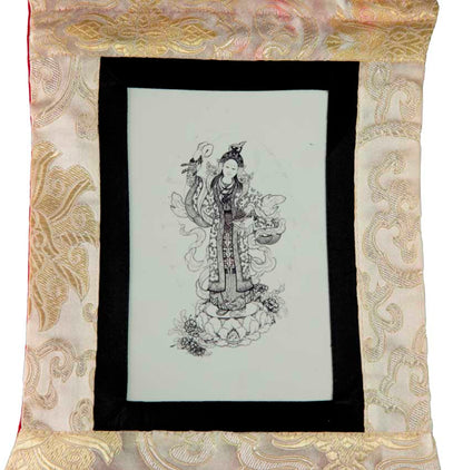 Thangka Miniature Guanyin – Art Spirituel Du Népal